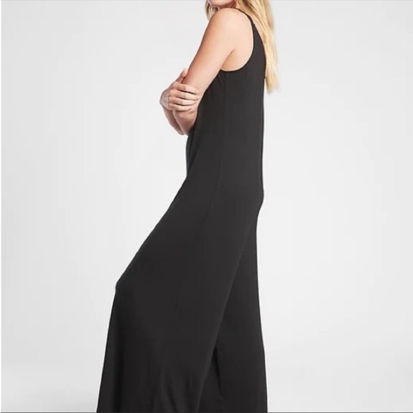 Athleta Nightime Bliss Sleep V Neck Romper Black Small - Picture 3 of 5